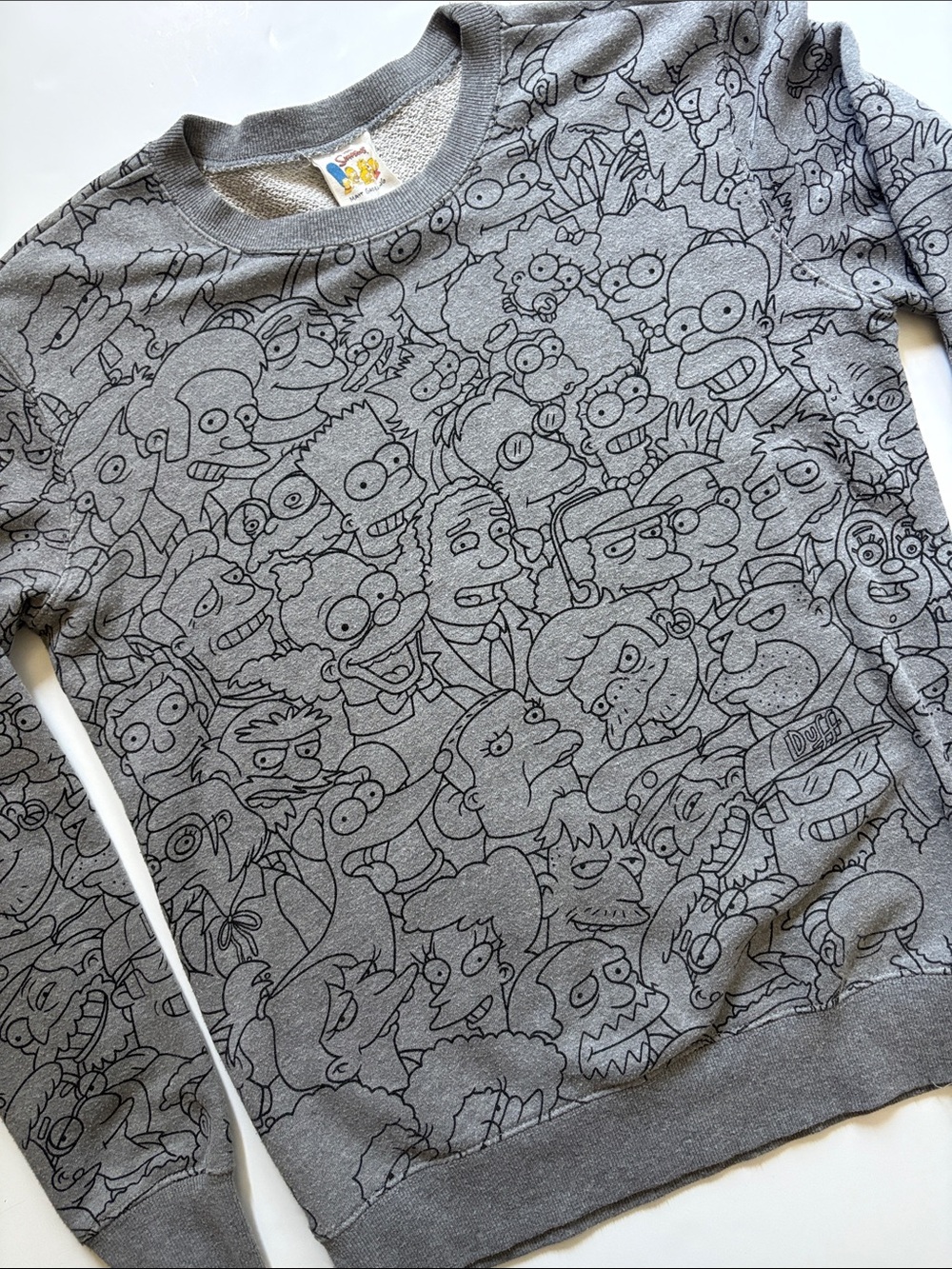 Gray The Simpsons Crewneck Sweater - Unbranded